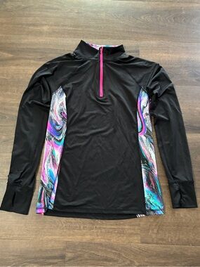 Material Girl Active 1/4 Zip Pullover Medium Athletic Top